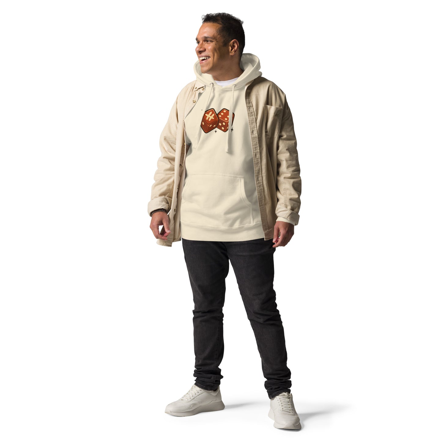 “Double Dice” Pullover Hoodie “Oyster Tan”