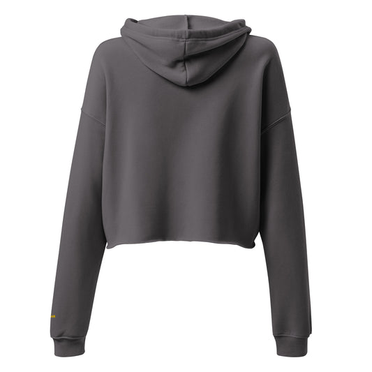 Golden Label Crop Hoodie (Charcoal Essence)