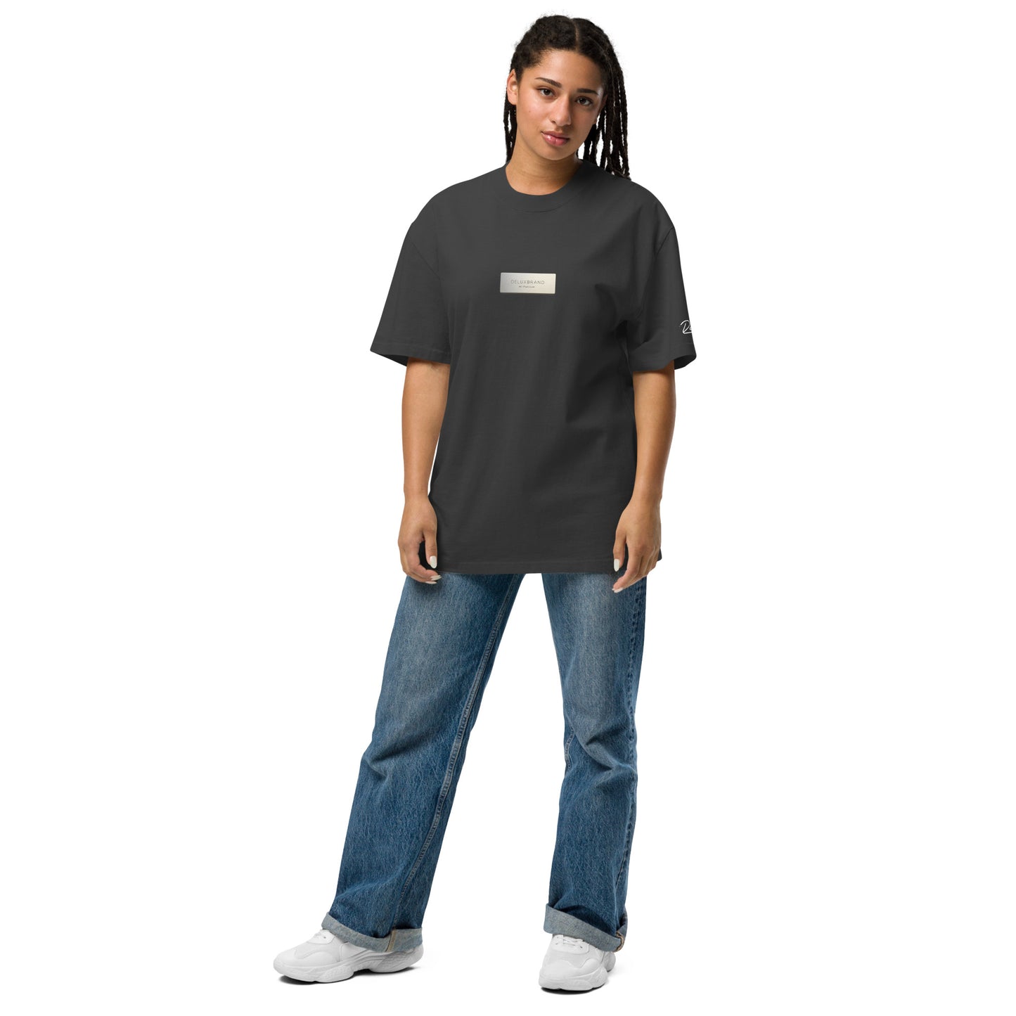 Oversized Plaque Tee “Faded Onyx”