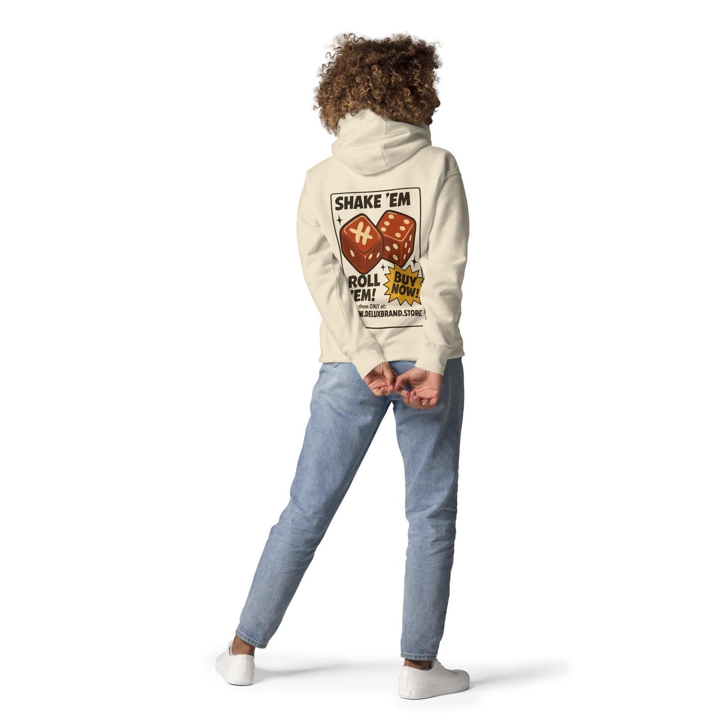“Double Dice” Pullover Hoodie “Sandy Tan”