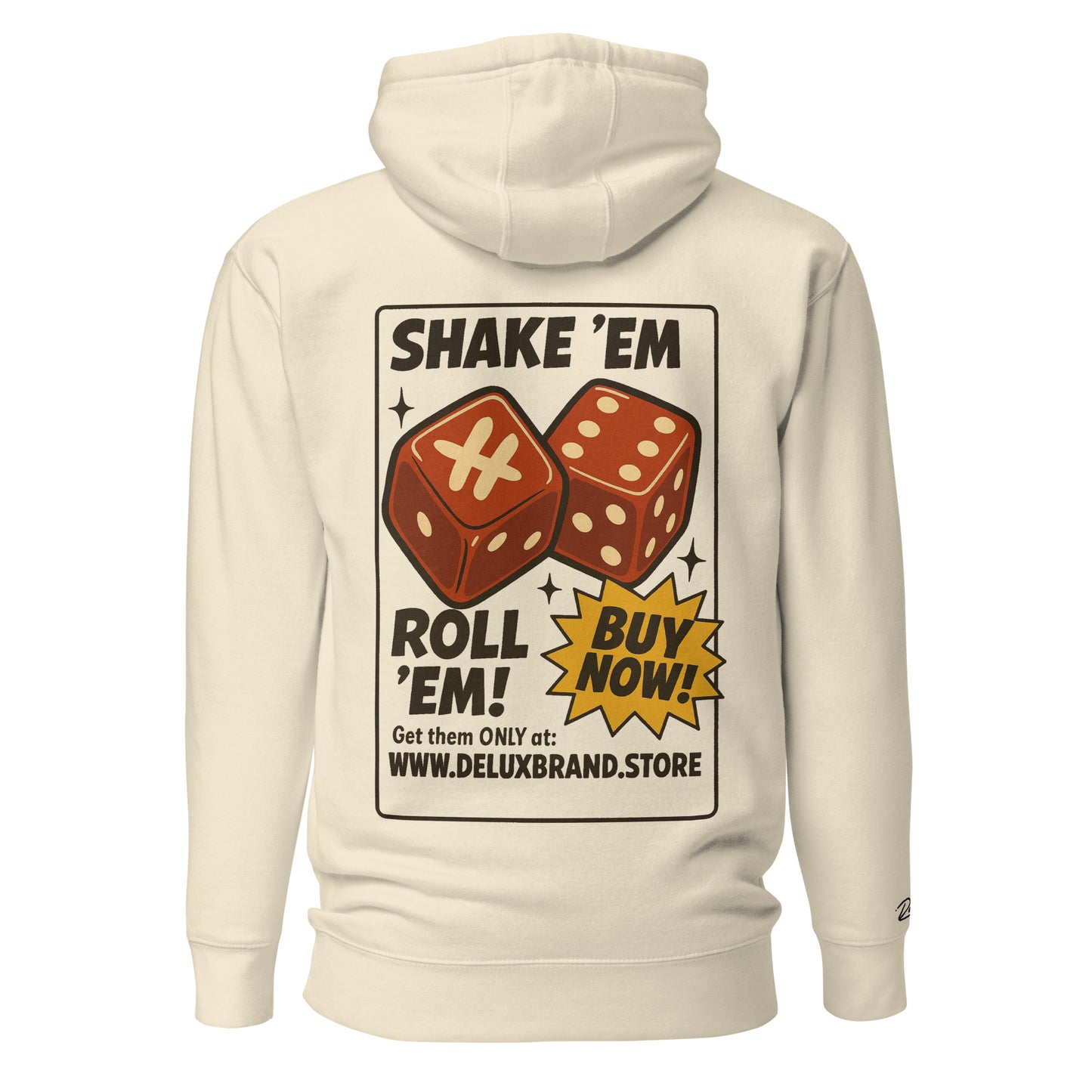 “Double Dice” Pullover Hoodie “Sandy Tan”