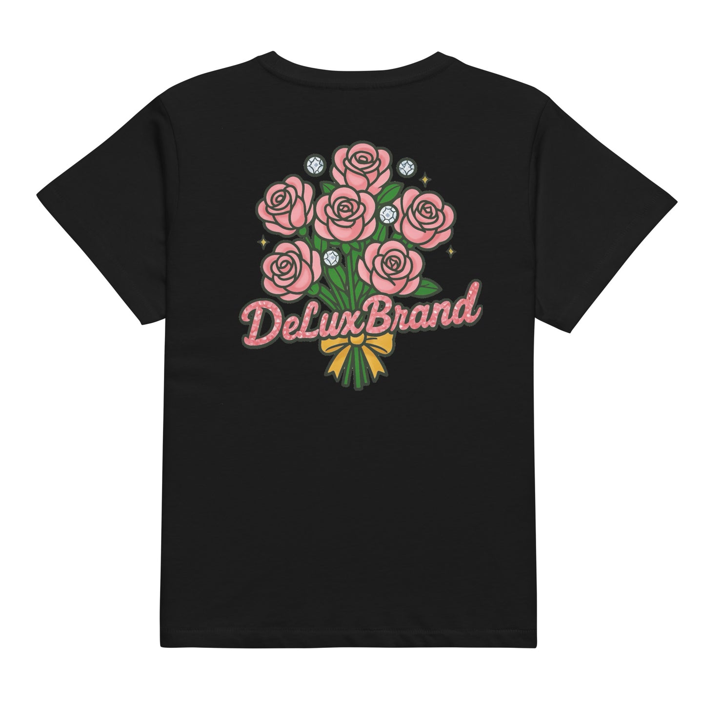 “Bouquet de luxe” Womens Tee (Midnight Black)