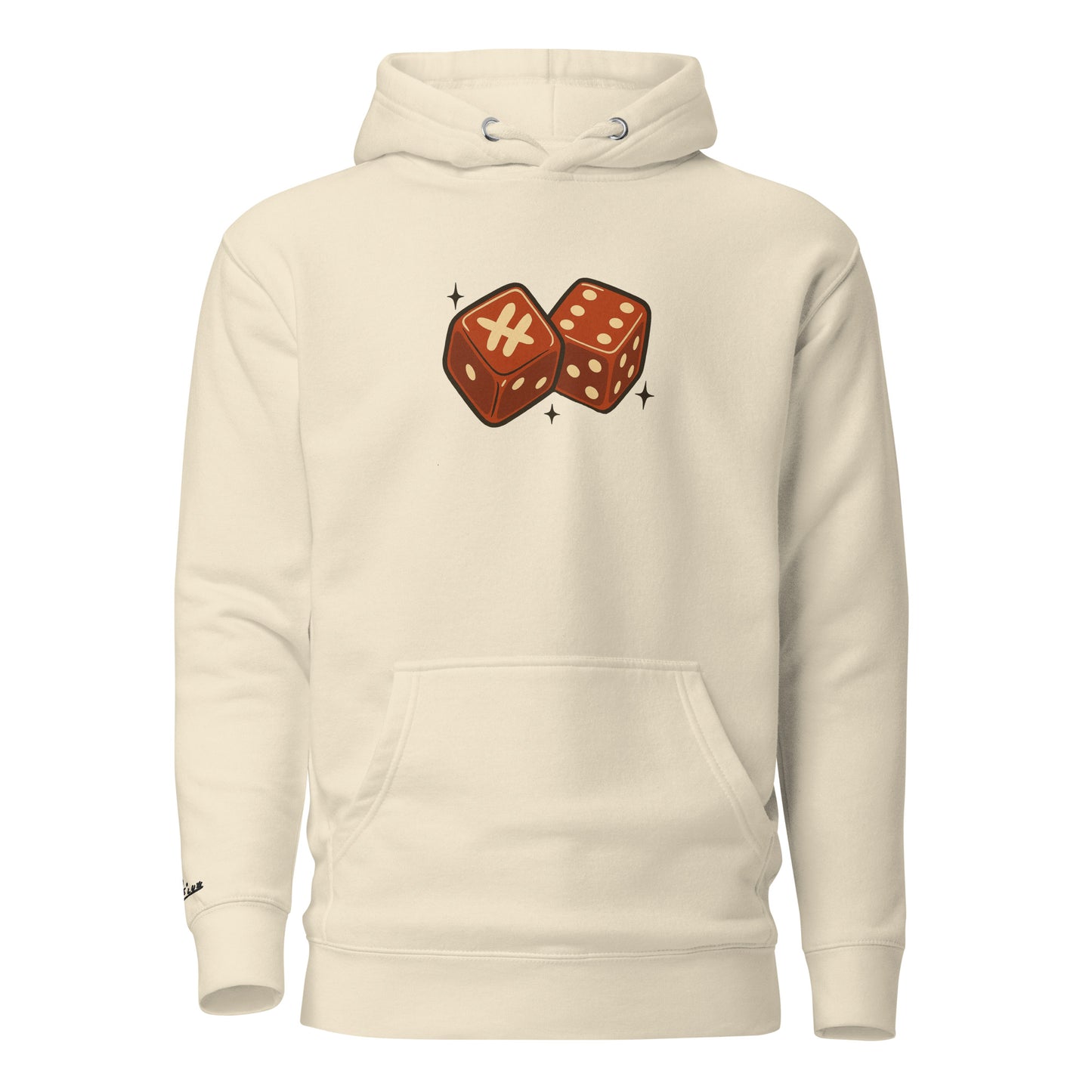 “Double Dice” Pullover Hoodie “Sandy Tan”