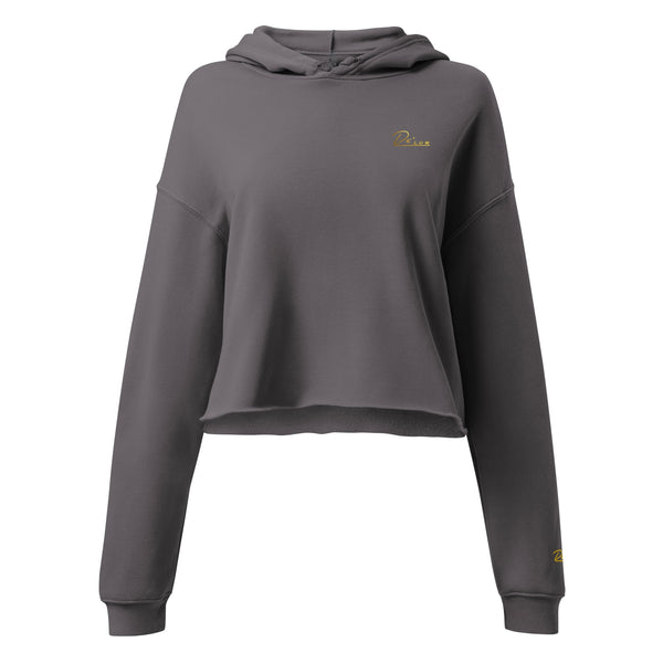 Golden Label Crop Hoodie (Charcoal Essence)