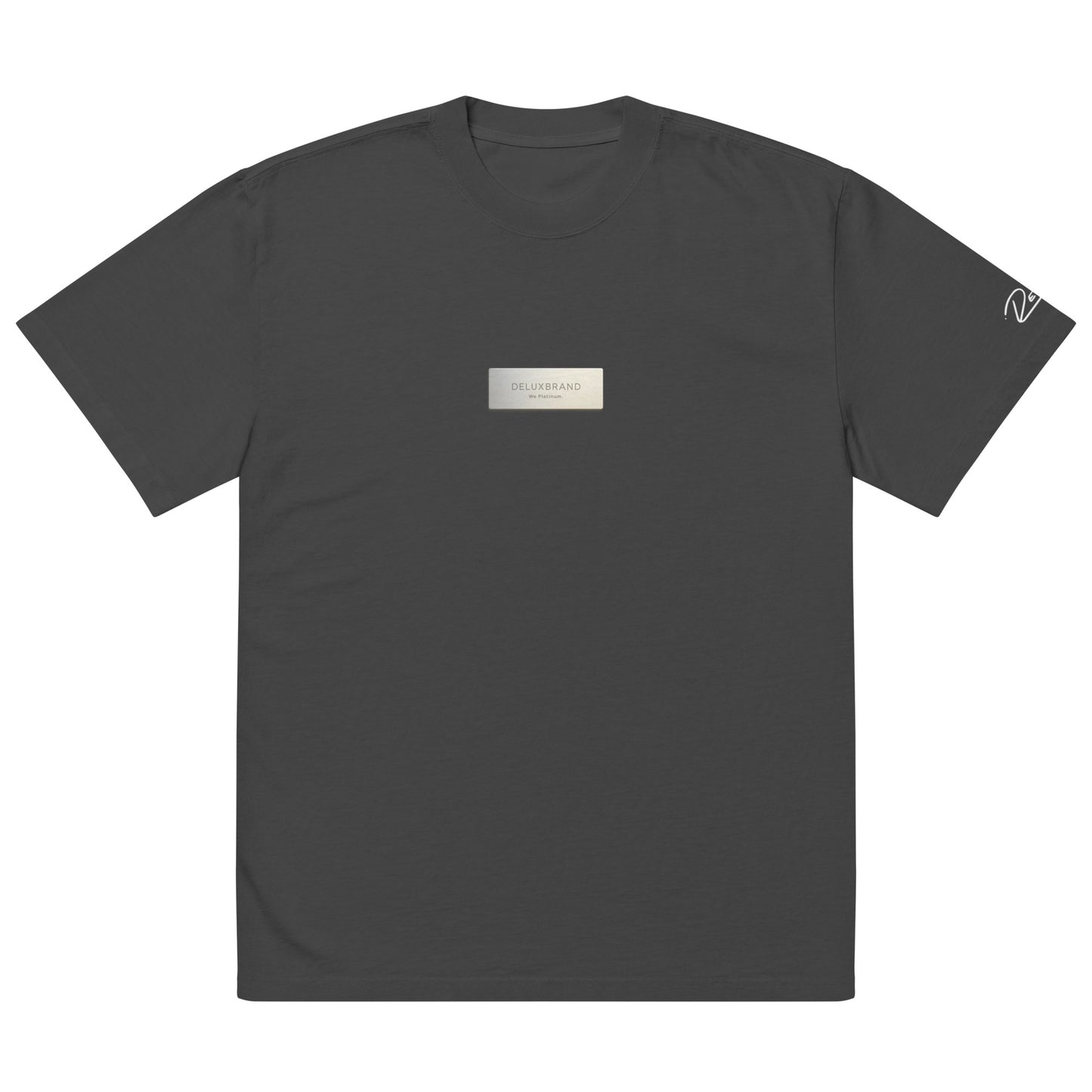 Oversized Plaque Tee “Faded Onyx”