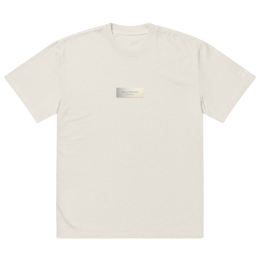 Oversized Plaque Tee “Faded Oyster”