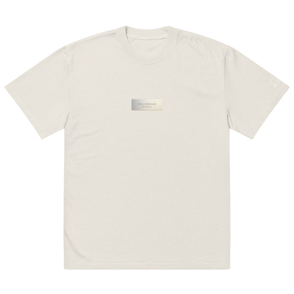 Oversized Plaque Tee “Faded Oyster”